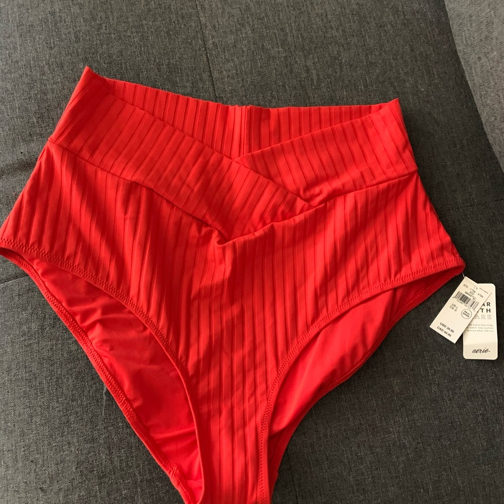 Aerie Red Women's Swimsuit - Large - Picture 5 of 7